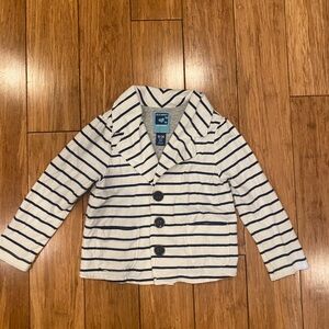 Old Navy toddler girl Blazer - White with Navy Stripes sz 18-24 months